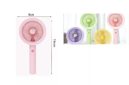 VENTILÁTOR MINI AKKUMULÁTOROS 9X19CM 4F.