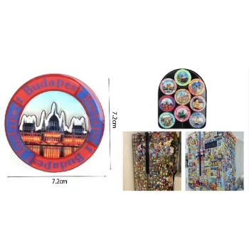 HŰTŐMÁGNES 3D BUDAPEST DEKOR KEREK 7*7 CM