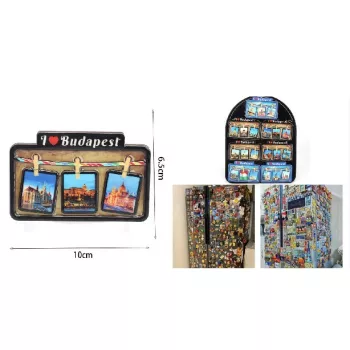 HŰTŐMÁGNES 3 KÉP BUDAPESTRŐL 6,5*10 CM