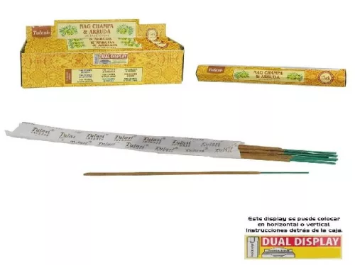 FÜSTÖLŐ NAG CHAMPA (VIRÁGOS INDIAI ILLAT) ÉS ARRUDA (FRISS GYÓGYNÖVÉNYES ILLAT)