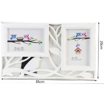 FOTÓKERET (2 FOTÓ ) 35X20CM  MADARAS