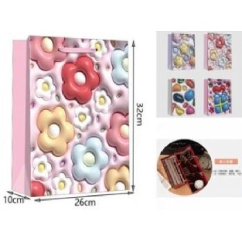 DÍSZTASAK 26X32X10CM 4F. VIRÁG MINTA