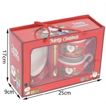 BÖGRE SZETT KARÁCSONYI 17X9X25CM PORC.