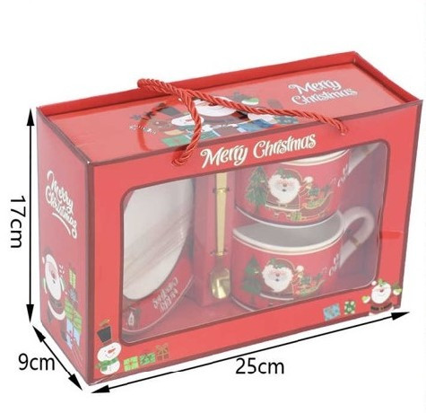 BÖGRE SZETT KARÁCSONYI 17X9X25CM PORC.