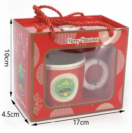 BÖGRE + KANÁL KARÁCSONYI 10X4,5X17CM PORC.