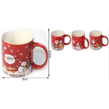 BÖGRE KARÁCSONYI MIKULÁS 9,5X8CM PORC.