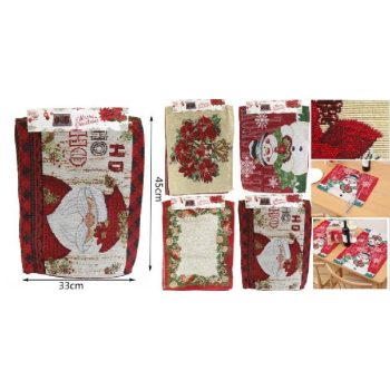 ASZTALTERÍTŐ KARÁCSONYI 2DB-OS 45X33CM 4F.