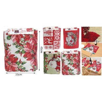 ASZTALTERÍTŐ KARÁCSONYI 2DB-OS 33X45CM 4F.