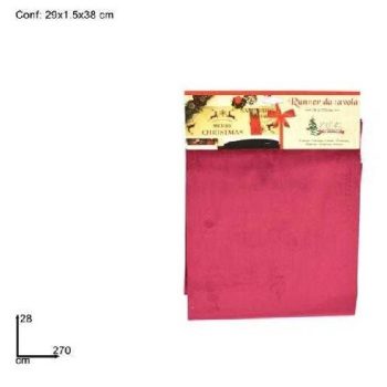 ASZTALI FUTÓ PIROS KARÁCSONYI 28X270CM