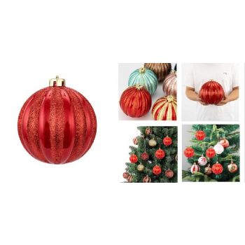   KARÁCSONYFA GÖMB DÍSZ MŰA. 12CM GYÖNGYHÁZFÉNYŰ SÜTŐTÖK