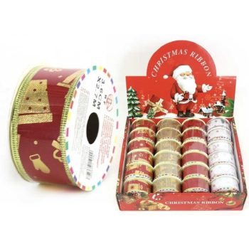KARÁCSONYI SZALAG 3,6CMX2,7M 4F.