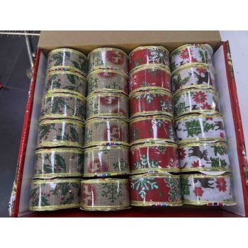 KARÁCSONYI SZALAG 3,6CMX2,7M 4F.