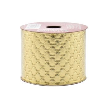 KARÁCSONYI SZALAG 6,3CMX2,7M ARANY