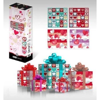 CSOMAGOLÓPAPÍR 100X300CM 5F. SZÍV (40/DISPL)