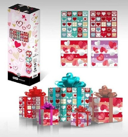 CSOMAGOLÓPAPÍR 100X300CM 5F. SZÍV (40/DISPL)