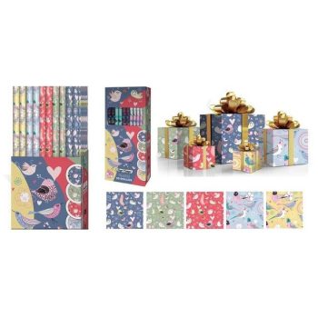 CSOMAGOLÓPAPÍR 70X200CM 5F. MADARAK (50/DISPL)