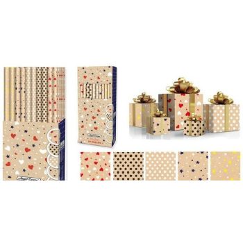 CSOMAGOLÓPAPÍR 70X200CM 5F. VEGYES MINTA (50/DISPL)