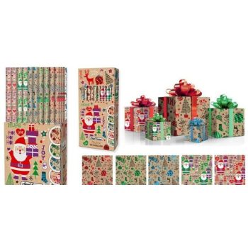 CSOMAGOLÓPAPÍR 70X200CM 5F. KARÁCSONYI (50/DISPL)