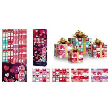 CSOMAGOLÓPAPÍR 100X300CM 4F. SZÍV (40/DISPL)