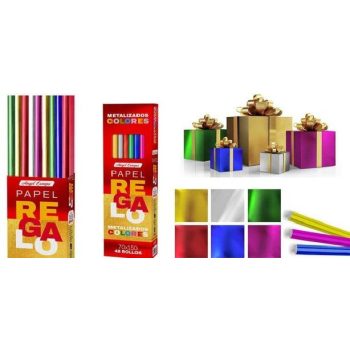 CSOMAGOLÓPAPÍR 70X150CM 6F. SZÍN (48/DISPL)