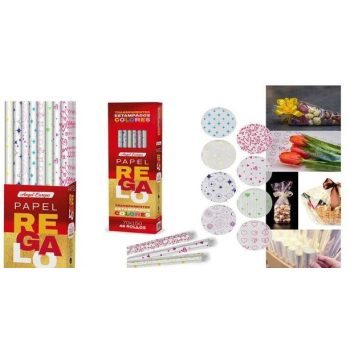   CSOMAGOLÓ FÓLIA 70X150CM 8F. ÁTLÁTSZÓ MINTÁS (48/DISPL)