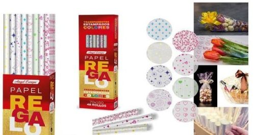 CSOMAGOLÓ FÓLIA 70X150CM 8F. ÁTLÁTSZÓ MINTÁS (48/DISPL)