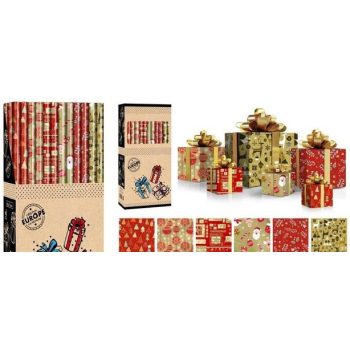 CSOMAGOLÓPAPÍR 70X200CM 6F. KARÁCSONYI (60/DISPL)