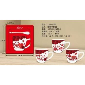 BÖGRE SZETT KER. 14X14X7,5CM 3F.