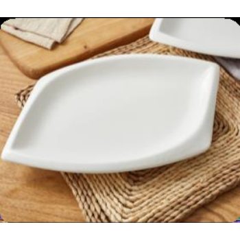 TÁNYÉR PORCELÁN KÜLÖNLEGES FORMÁJÚ 28CM
