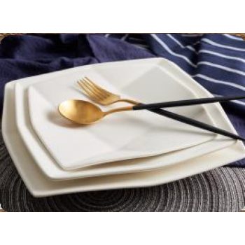 LAPOS TÁNYÉR KÜLÖNLEGES FORMÁJÚ PORCELÁN 20X20CM