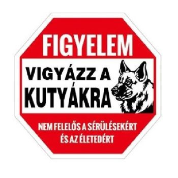 FIGYELMEZTETŐ TÁBLA