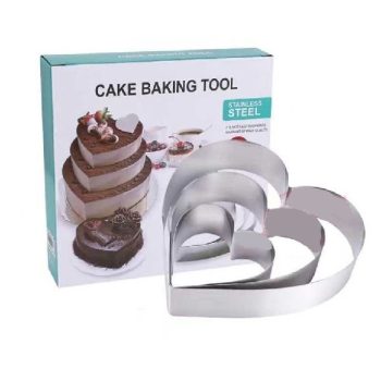 KISZÚRÓ SZÍV ALAKÚ 3DB-OS, FÉM