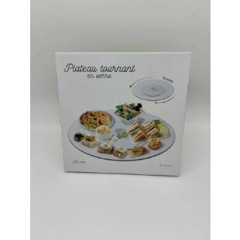 TORTAÁLLVÁNY FORGATHATÓ 25CM, ÜVEG