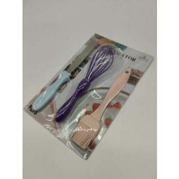   KONYHAI ESZKÖZ KÉSZLET (HABVERŐ, SZILIKON ECSET, TORTASIMÍTÓ)