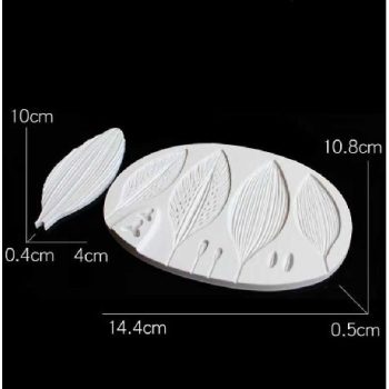 ÖNTŐFORMA FONDANT LEVELEK 10CM*0,4CM; 14,4CM*0,5CM*10,8CM