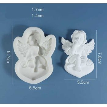 ÖNTŐFORMA FONDANT - ANGYALKA 8,7CM*6,5CM; 5,5CM*7,8CM