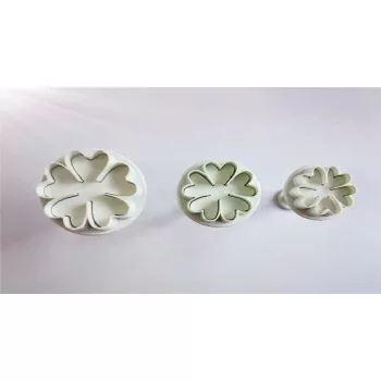 MARCIPÁN/FONDANT KISZÚRÓ VIRÁGOK MŰA. 3DB-OS