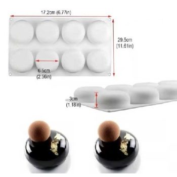 SZILIKON FORMA FÉLGÖMB 17,2X29,5X3CM D:6,5CM