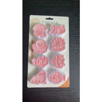 MARCIPÁN/FONDANT MINTÁZÓ 8DB-OS  MŰA. TENGERI ÁLLATOK