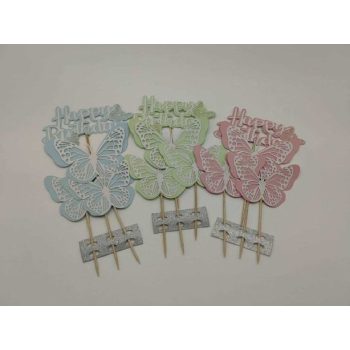 TORTADEKOR "HAPPY BIRTHDAY" PILLANGÓS