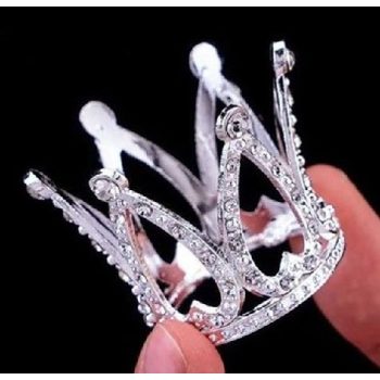 DEKORÁCIÓ KORONA 4,5X3,5CM EZÜST