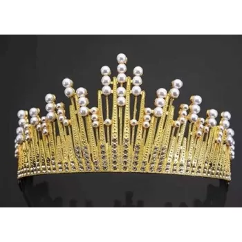 DEKORÁCIÓ TIARA 16X7,2CM ARANY
