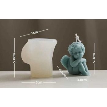 GYERTYAÖNTŐ FORMA SZILIKON ANGYALKA