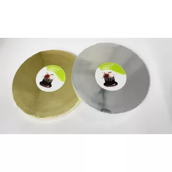 TORTAALÁTÉT KEREK 30CM ARANY/EZÜST VEGYES RÓZSA MINTÁS