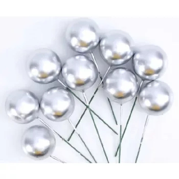 TORTABESZÚRÓ EZÜST GÖMB 20DB/CSOM., 2-4CM
