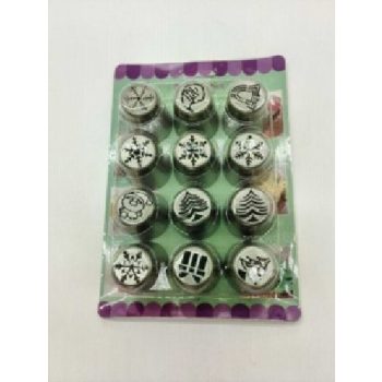 DÍSZÍTŐCSŐ FÉM 12 RÉSZES KARÁCSONYI