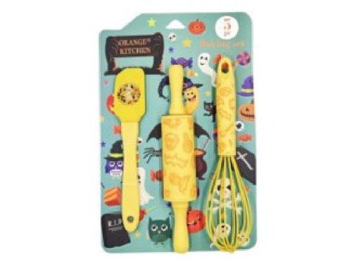 KONYHAI SZETT 3 RÉSZES HALLOWEEN - SÁRGA