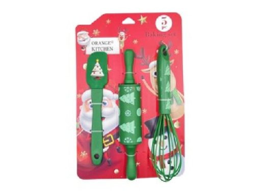 KONYHAI SZETT KARÁCSONYI 3 RÉSZES - ZÖLD