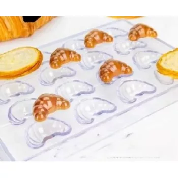 CSOKOLÁDÉFORMA MŰANYAG CROISSANT 2,75X1,75CM