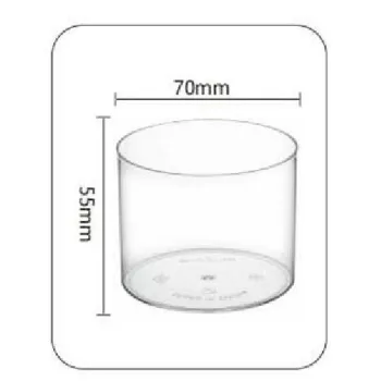 CSOKOLÁDÉFORMA MŰANYAG KEREK POHÁR 7X5,5CM 200ML